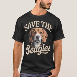 Save The Beagles Cute Dog Lover Rescue T-Shirt