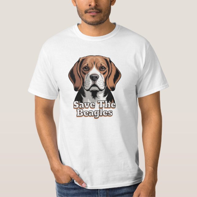Save the Beagles | Dog Lovers T-Shirt (Front)