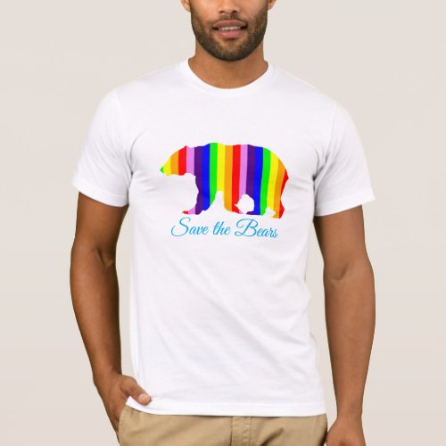 Save the Bears Big Gay Bear Pride Humor T_Shirt