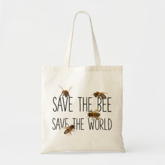Save the Bee! Save the World! Live Design Tote Bag