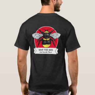 Save the Bees and Save the Planet Retro Bumblebee T-Shirt