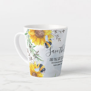 Save The Bees And You Save The World Personalized Latte Mug