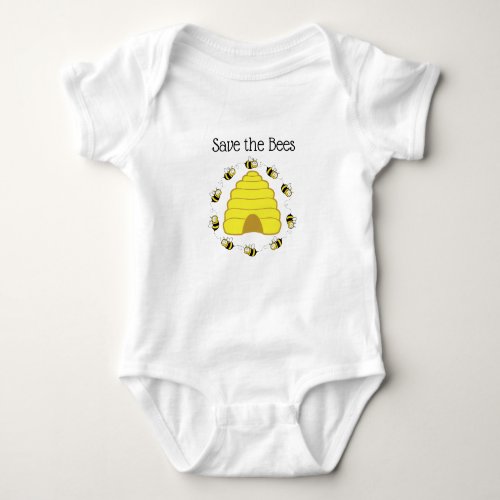 Save the Bees Baby Girl One Piece Infant Outfit Baby Bodysuit