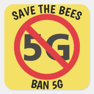 Save the Bees, Ban 5G sticker