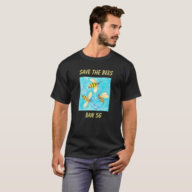 Save the Bees, Ban 5G T-shirt (Front Full)