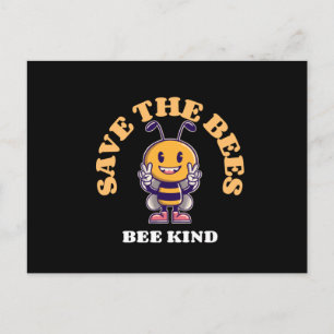Save The Bees Bee Kind Postcard