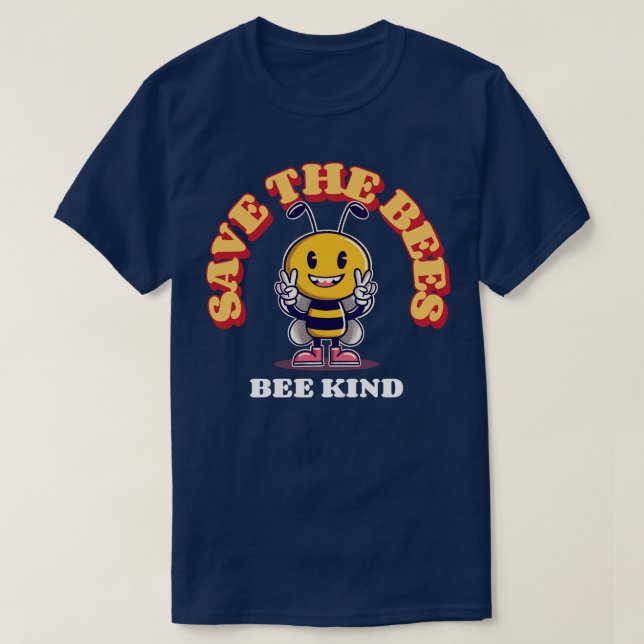 Save The Bees Bee Lover T-Shirt (Design Front)