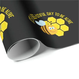 Save the Bees BEE Slogan Quotes Awareness Gifts Wrapping Paper