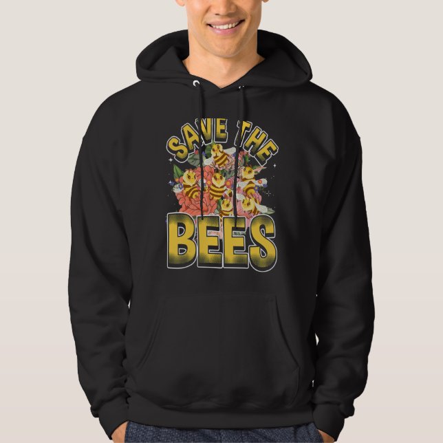 Save the bees Beekeeper cute honey bee costume 4 Hoodie (Front)