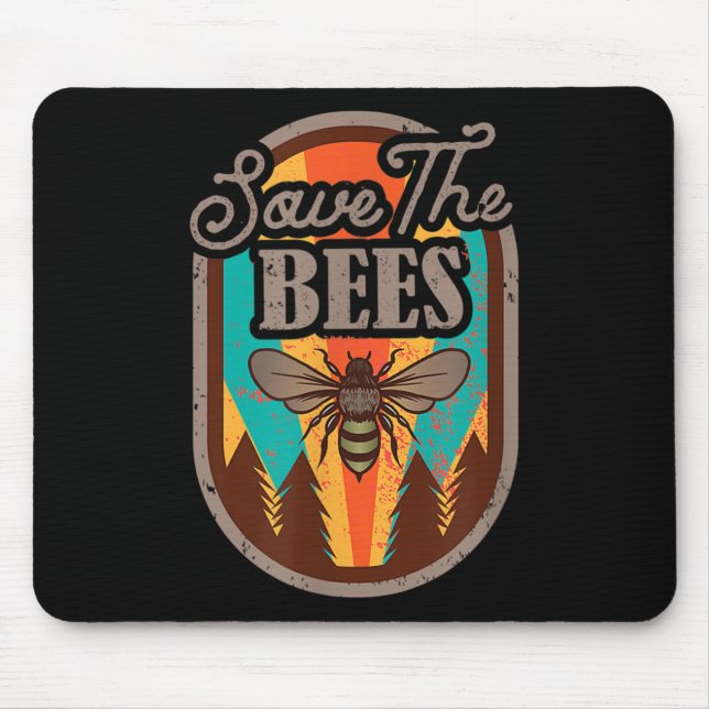 Save The Bees Beekeeper Environmental Protection _ Mouse Pad (Front)