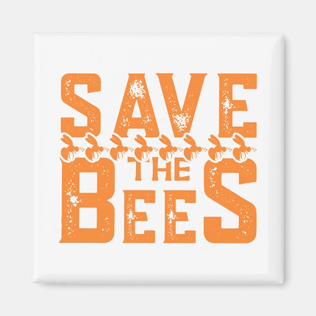 Save The Bees-bees-bee-nature-yellow-cute Magnet (Front)