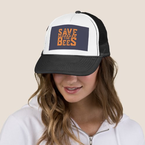 Save The Bees_bees_bee_nature_yellow_cute Trucker Hat