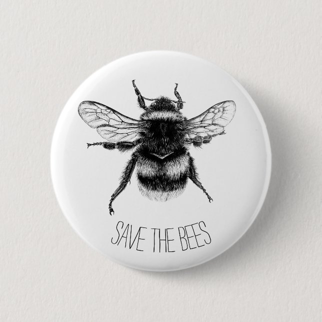 Save the Bees Button (Front)