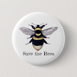 Save the Bees Button