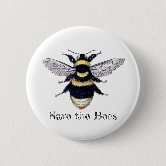 Save the Bees Button (Front)