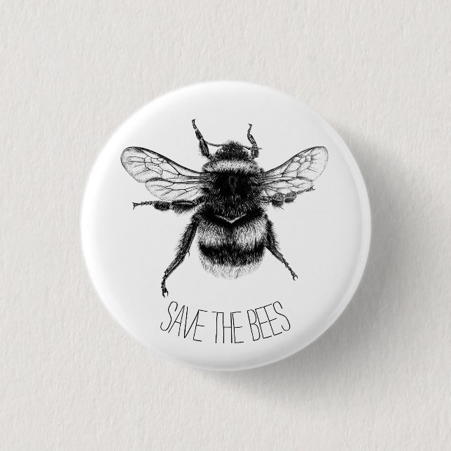 Save the Bees Button (Front)