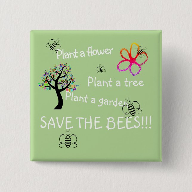 Save the Bees Button (Front)
