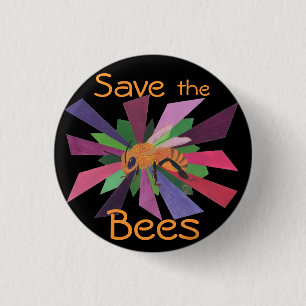 Save the Bees Button