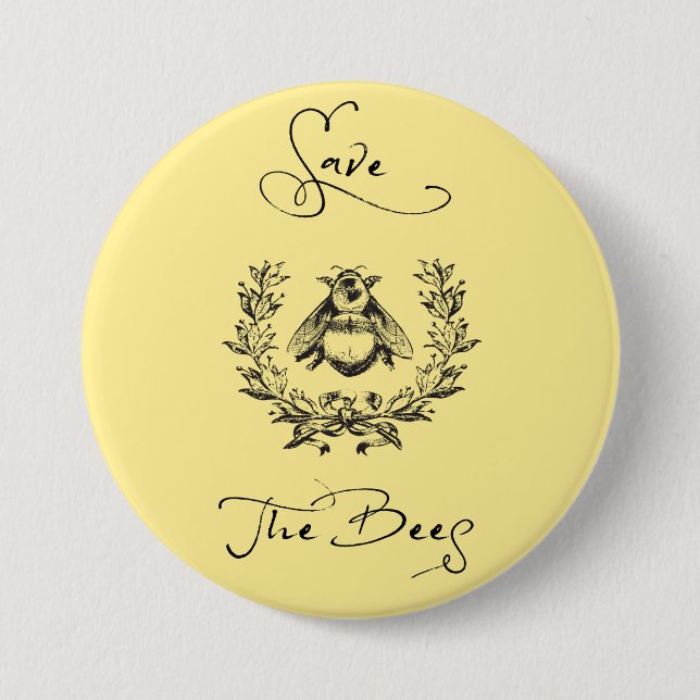 Save the Bees Button (Front)