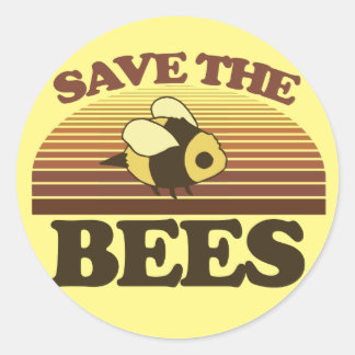 Save the Bees Classic Round Sticker
