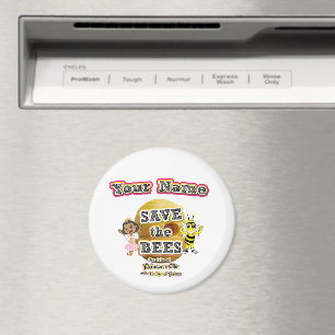 Save the Bees Customizable Magnet