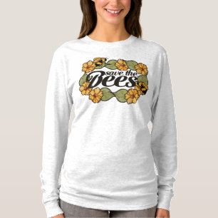 Save the Bees Cute Beekeeper Art T-Shirt