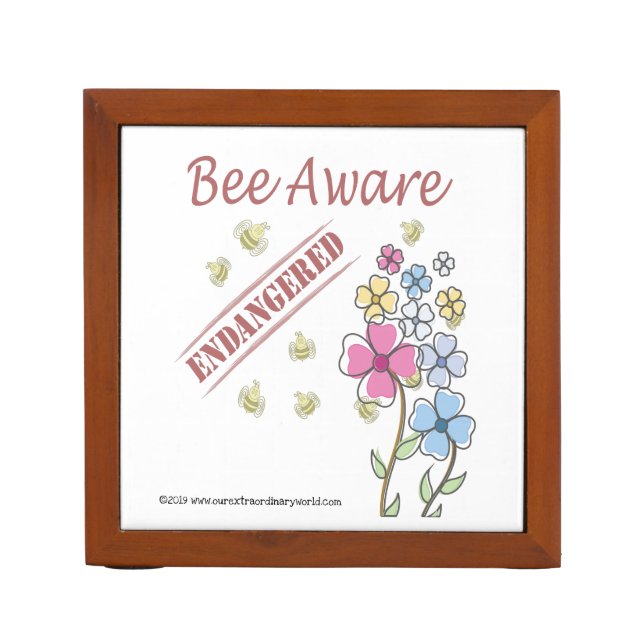 Save the Bees Desk Organizer (Front)