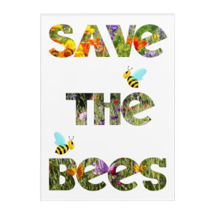 Save the bees (English) Acrylic Print
