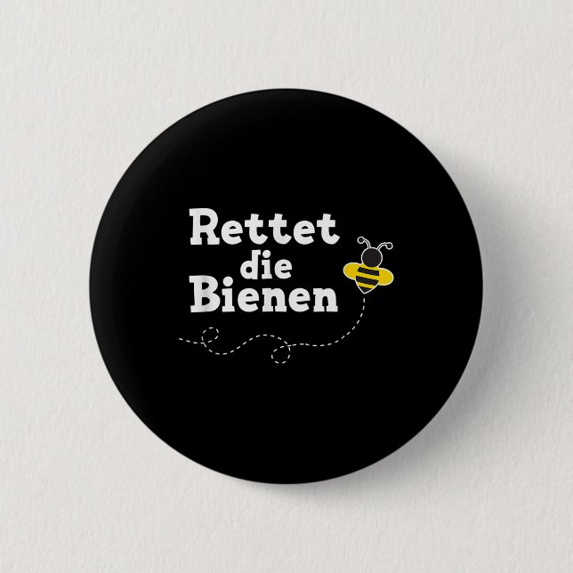 Save The Bees Environmental Protection For Beekeep Button (Front)