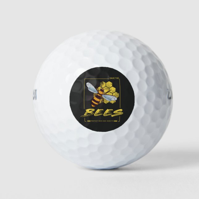 Save the Bees for Beekeeper and Apiarist Golf Balls (Front)
