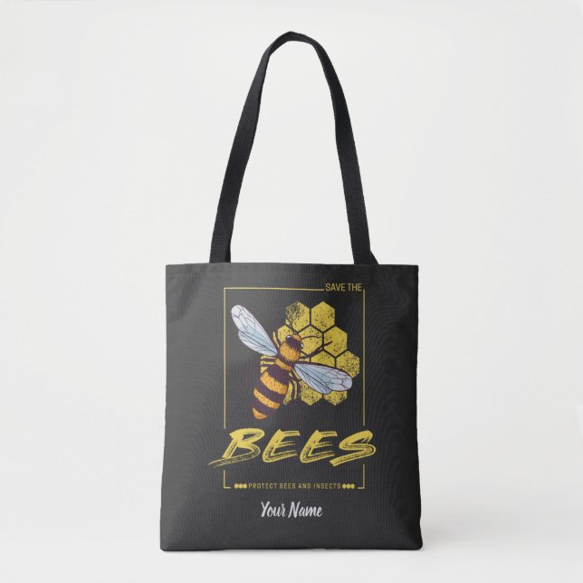 Save the Bees for Beekeeper and Apiarist Tote Bag (Front)