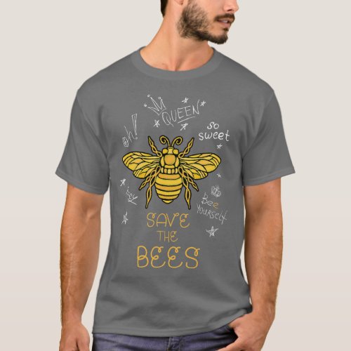 Save the Bees Graffiti Apiary Shirt Bee Beekeeper 