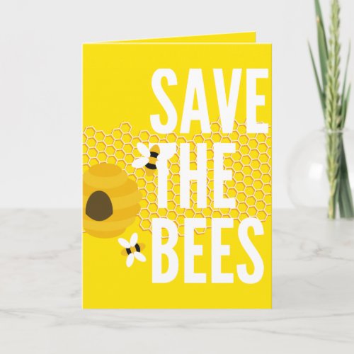 SAve The Bees HONEYCOMB Honey POT Card