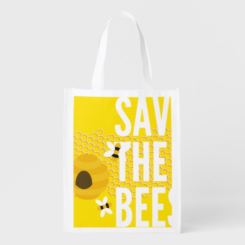 SAve The Bees HONEYCOMB Honey POT Grocery Bag
