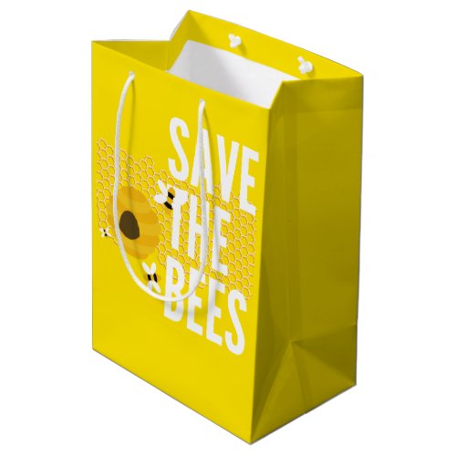 SAve The Bees HONEYCOMB Honey POT Medium Gift Bag