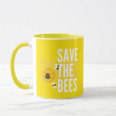SAve The Bees HONEYCOMB Honey POT Mug