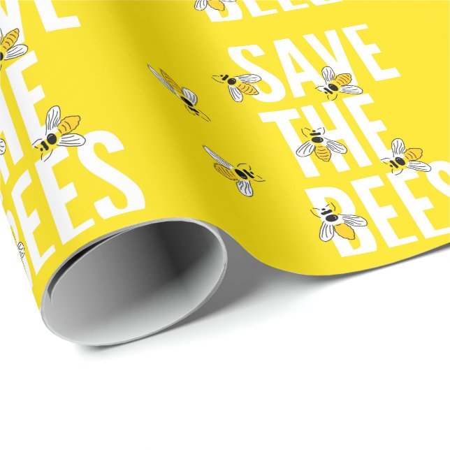 SAve The Bees HONEYCOMB Honey POT Wrapping Paper (Roll Corner)