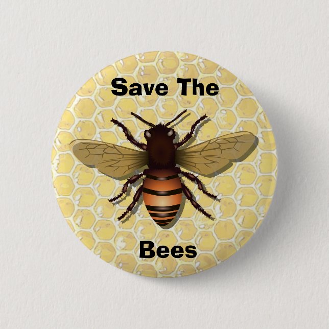 Save The Bees, Human Button (Front)