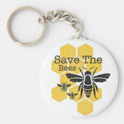 Save The Bees Keychain