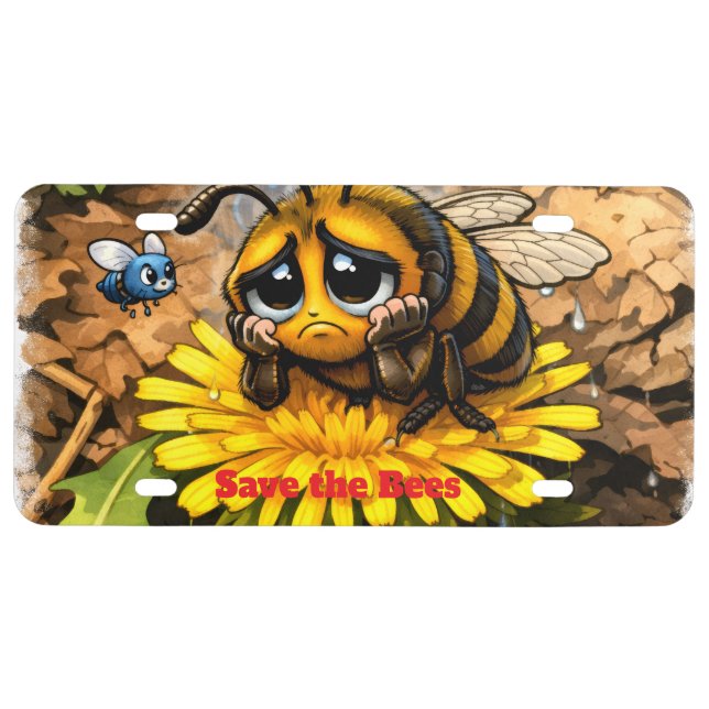 Save the Bees License Plate (Front)
