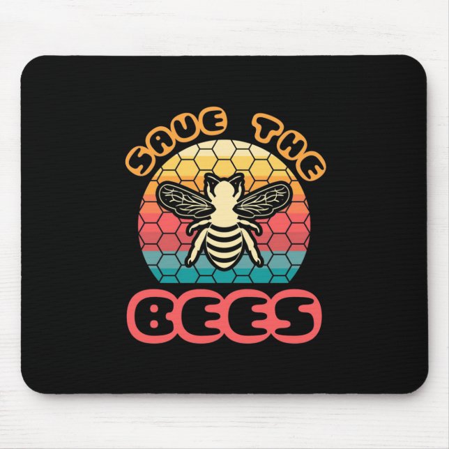 Save The Bees Mouse Pad (Front)