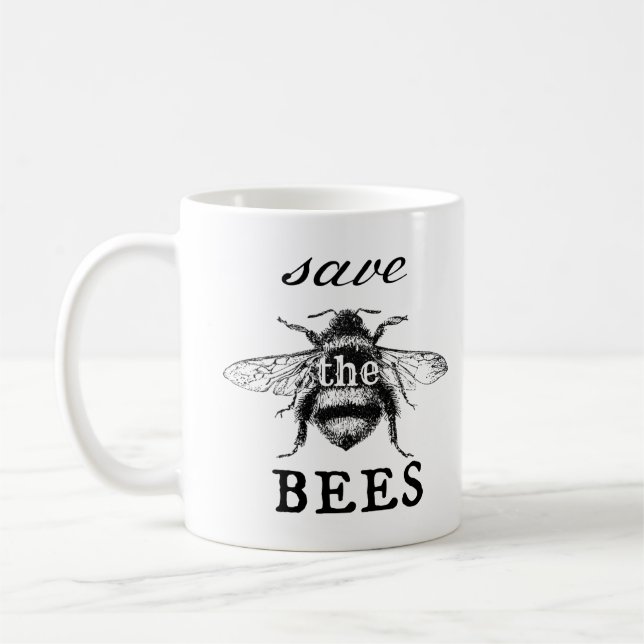 Save the Bees Mug - Environmental - Earth Day (Left)