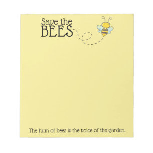 Save the Bees Notepad