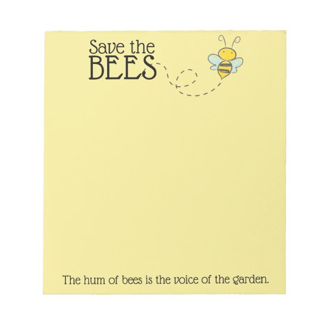 Save the Bees Notepad (Front)