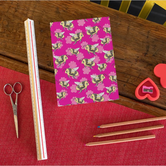 Save the Bees on Pink florals notepad (Creator Uploaded)