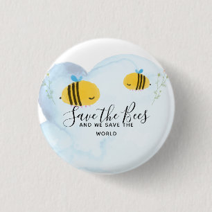 Save The Bees Personalized Quotes Sayings Slogans Button