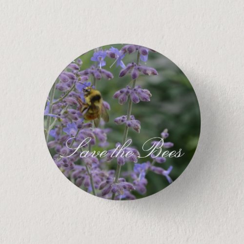 Save the Bees Russian Sage Button