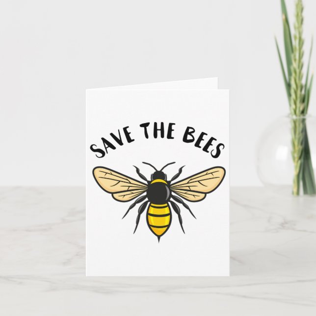 Save The Bees Save Our Planet Beekeeper Honey Eart Card (Front)