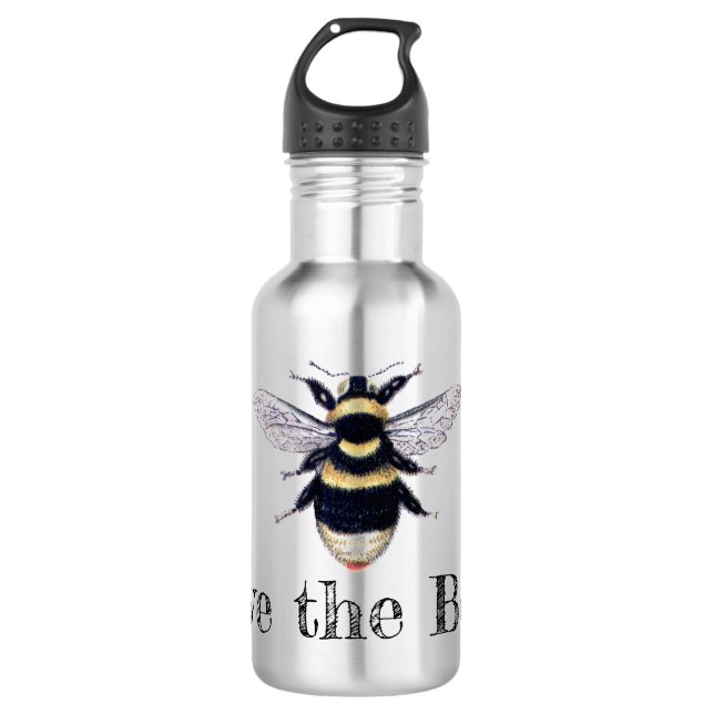 Save the Bees Stainless Steel Water Bottle (Front)