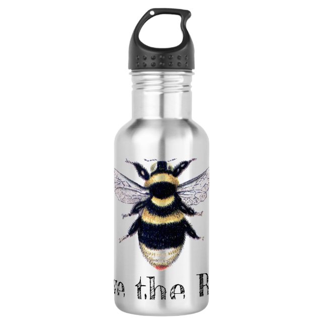 Save the Bees Stainless Steel Water Bottle (Front)